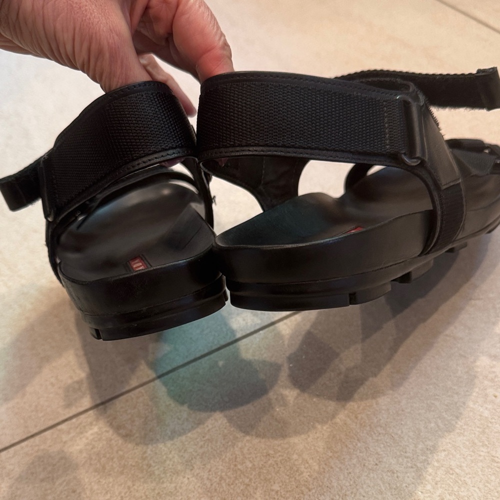 Prada Black Men's Strappy Sandals - Picture 6 of 9